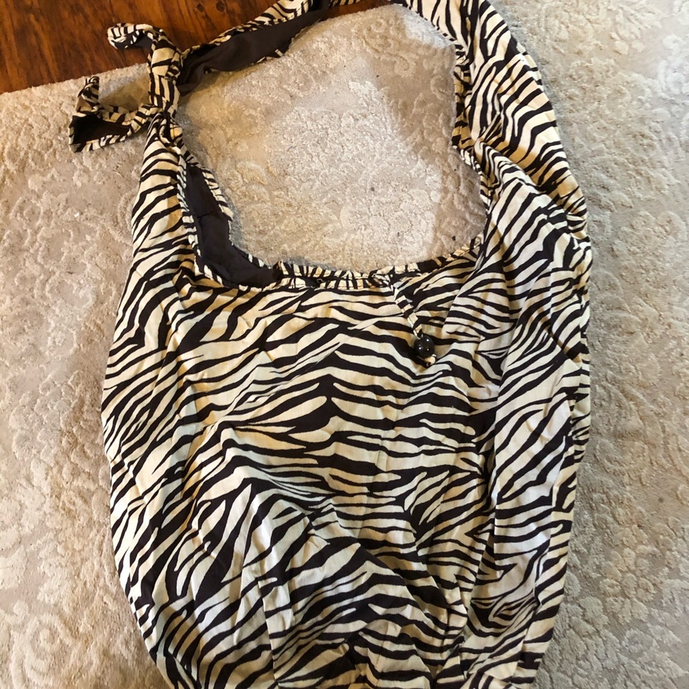 NWT Anthropologie zebra boho safari Sahara bag